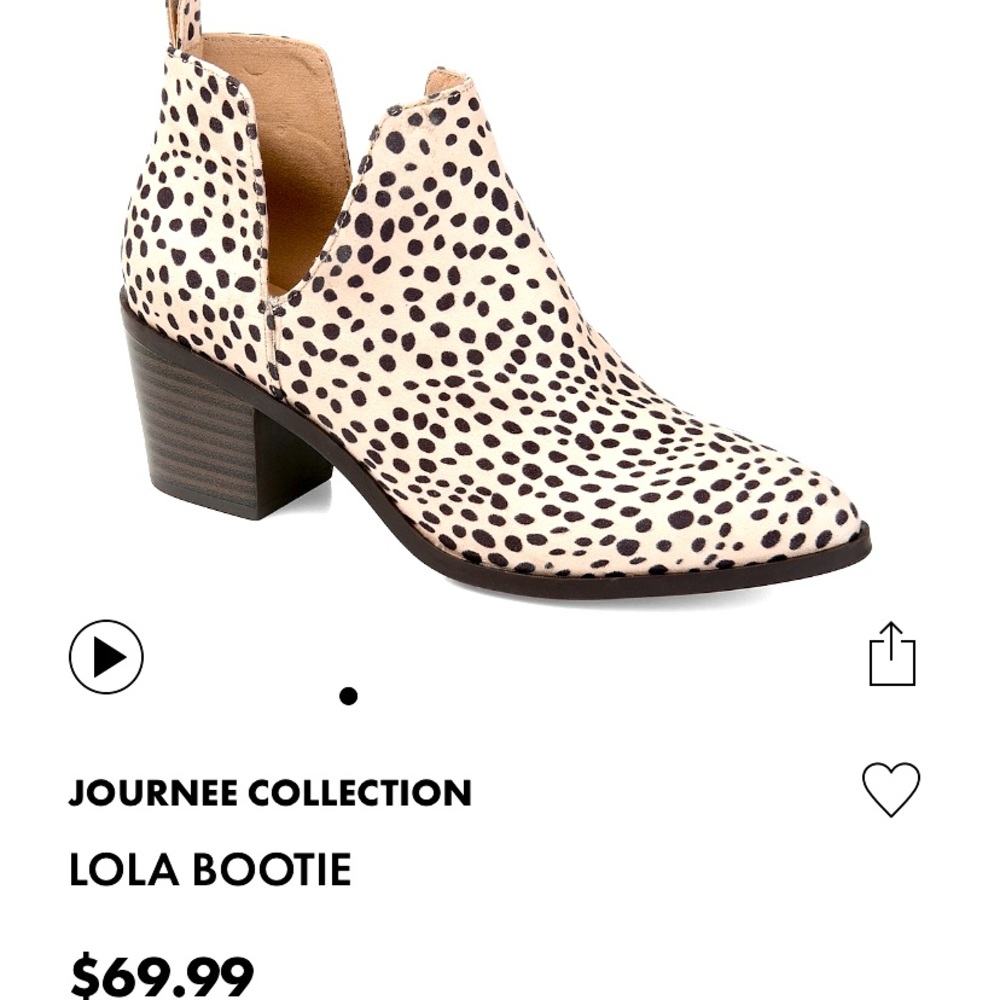 Journee collection booties beige and black